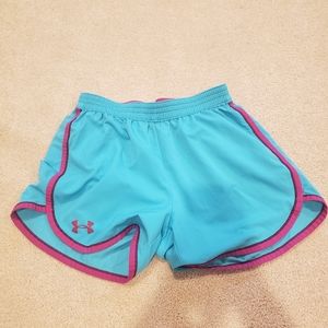 Under Armour Neon Blue and Pink Shorts Size S/M